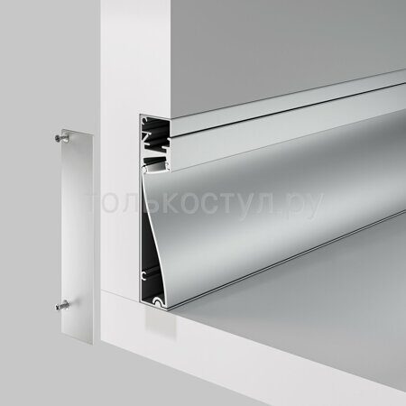 Алюминиевый профиль плинтус с подсветкой 80x18 ALM-8018-S-2M